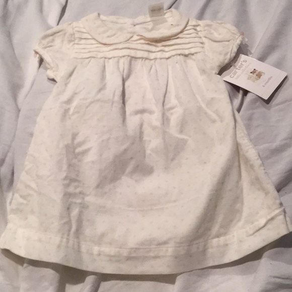 Carter's Other - Sweet light white pink soft dress w/ bloomers NWT